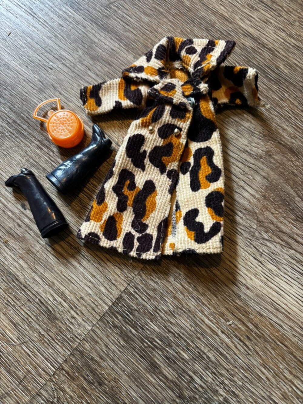 Topper Dawn doll clothes Dizzy Girl Leopard print coat